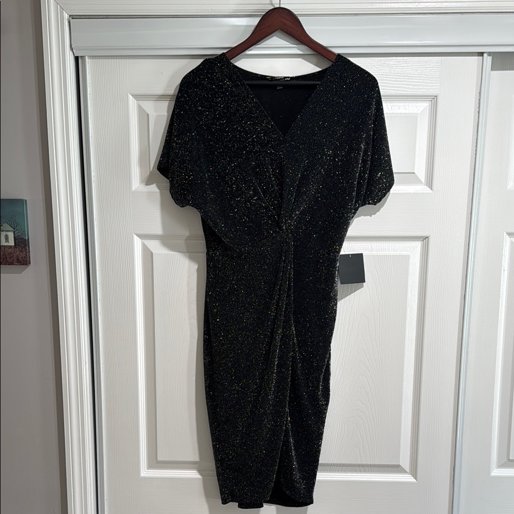 NWT Corvia Silver Sparkle Dress with attached tank dress